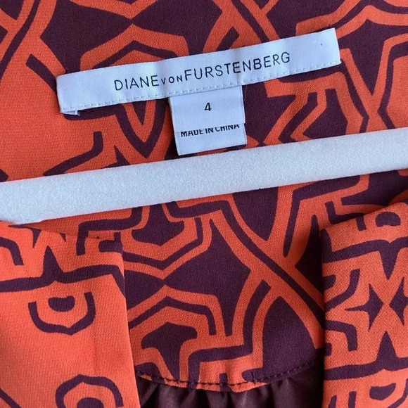 Diane Von Furstenberg Dress Women’s 4 Silk Tanaka Tunic Tapestry - Picture 4 of 11